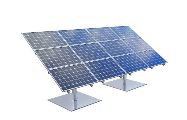 Fotografía de un conjunto de celdas solares modernas con fondo blanco, diseñadas para optimizar el rendimiento energético y representar paneles solares en Zapopan.