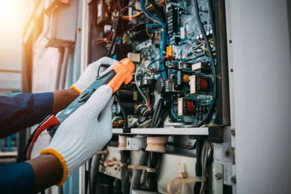 ¿Qué es el factor de potencia? Una persona revisando el factor de potencia para asegurar el buen funcionamiento y eficiencia del sistema eléctrico.